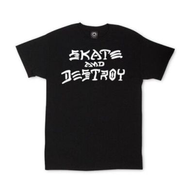 Thrasher Skate Mag Skate & Destroy Short Sleeve Tee Black - Must - Lühikeste varrukatega T-särk