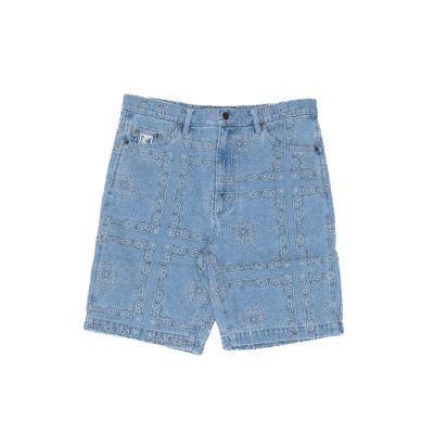 Karl Kani OG Paisley Denim Shorts bleached blue - Sinine - Lühikesed püksid