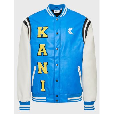Karl Kani OG Smiley College Jacket Blue/Off White - Sinine - Jope