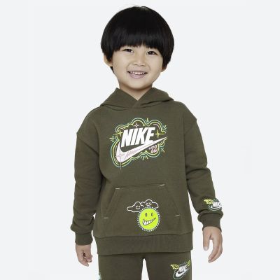 Nike NSW Art Of Play Pullover Hoodie Cargo Khaki - Roheline - Kapuutsiga harajuku