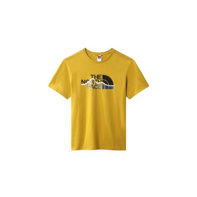 The North Face M Mountain Line T-shirt - Kollane - Lühikeste varrukatega T-särk