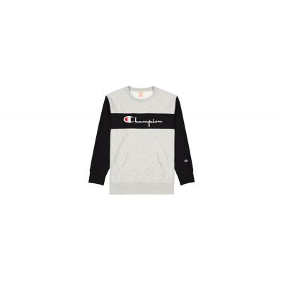 Champion Colour Block Kangaroo Pocket Reverse Weave Sweatshirt - Hall - Kapuutsiga harajuku