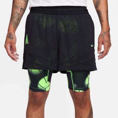 Nike Dri-FIT Ja 2-in-1 4" Basketball Shorts Black - Must - Lühikesed püksid