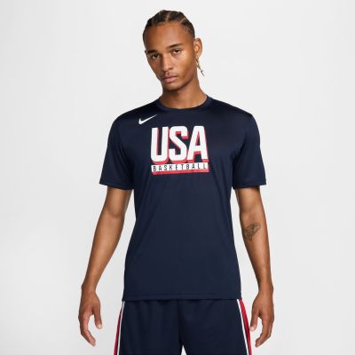 Nike USA Practice Basketball Tee - Sinine - Lühikeste varrukatega T-särk