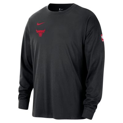 Nike NBA Chicago Bulls Max90 Long-Sleeve Tee - Must - Lühikeste varrukatega T-särk