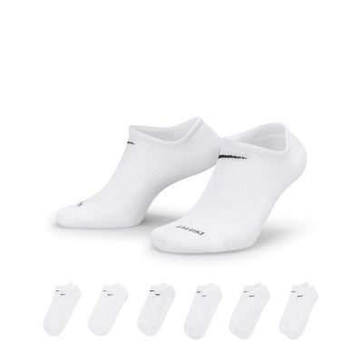 Nike Everyday Lightweight No-Show Socks 6-Pack White - Valge - Sokid