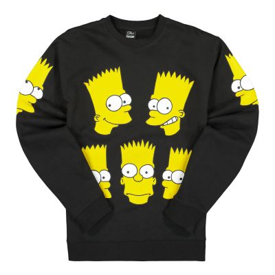 The Simpsons X Chinatown Market Classic Bart Crewneck Sweatshirt Black - Must - Kapuutsiga harajuku