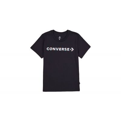 Converse Icon Play Floral Infill Tee - Must - Lühikeste varrukatega T-särk