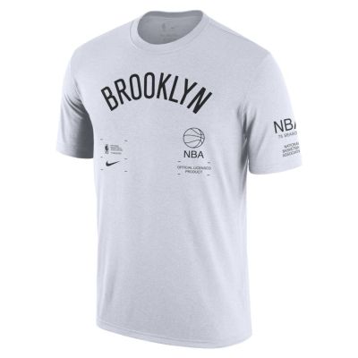 Nike Brooklyn Nets Courtside Tee - Valge - Lühikeste varrukatega T-särk