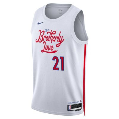 Nike NBA Dri-FIT Joel Embiid Philadelphia 76ers City Edition 2022 Swingman Jersey - Valge - Jersey
