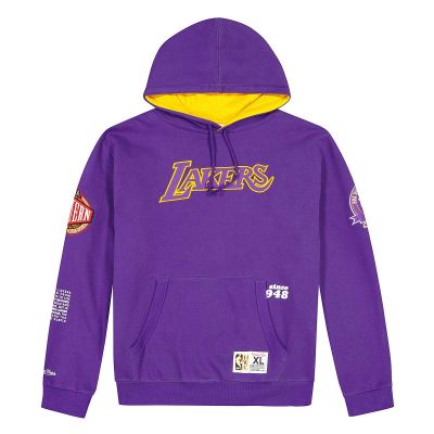 Mitchell & Ness NBA LA Lakers Team Origins Fleece Purple - Lilla - Kapuutsiga harajuku