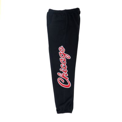 Mitchell & Ness Champ City Fleece Chicago Bulls Pants - Must - Püksid
