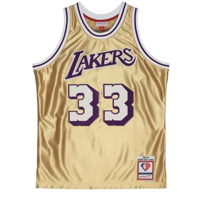 Mitchell & Ness Los Angeles Lakers Kareem Abdul-Jabbar 75th Gold Swingman Jersey - Mitmevärviline - Jersey