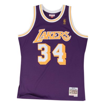 Mitchell & Ness NBA Shaquille O'Neal LA Lakers Swingman Road Jersey - Lilla - Jersey