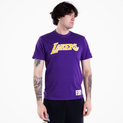 Mitchell & Champ City S/S Los Angeles Lakers Tee - Lilla - Lühikeste varrukatega T-särk