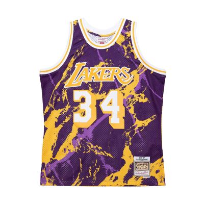 Mitchell & Ness NBA Los Angeles Lakers Shaquille O'Neal Team Marble Swingman Jersey - Lilla - Jersey