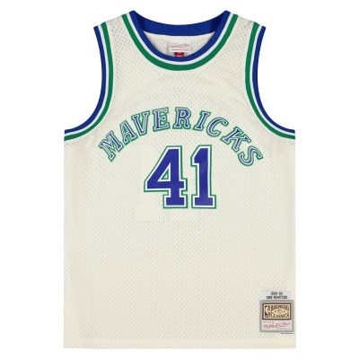 Mitchell & Ness NBA Dallas Mavericks Dirk Nowitzki 1998 Off White Team Color Swingman Jersey - Valge - Jersey